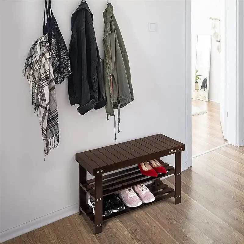 3 Tier Shoe Rack Small Bench - 11D x 27.6W x 17.7H
