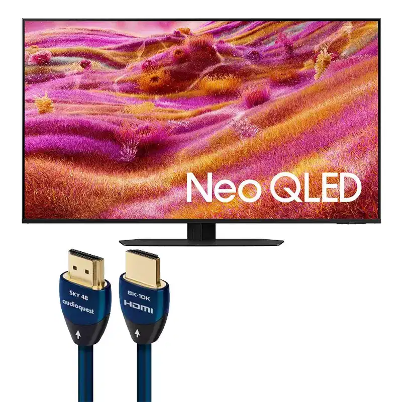 Samsung QN90F 50 Inch 4K Neo Mini LED Smart TV with AudioQuest SKY 3m HDMI Cable
