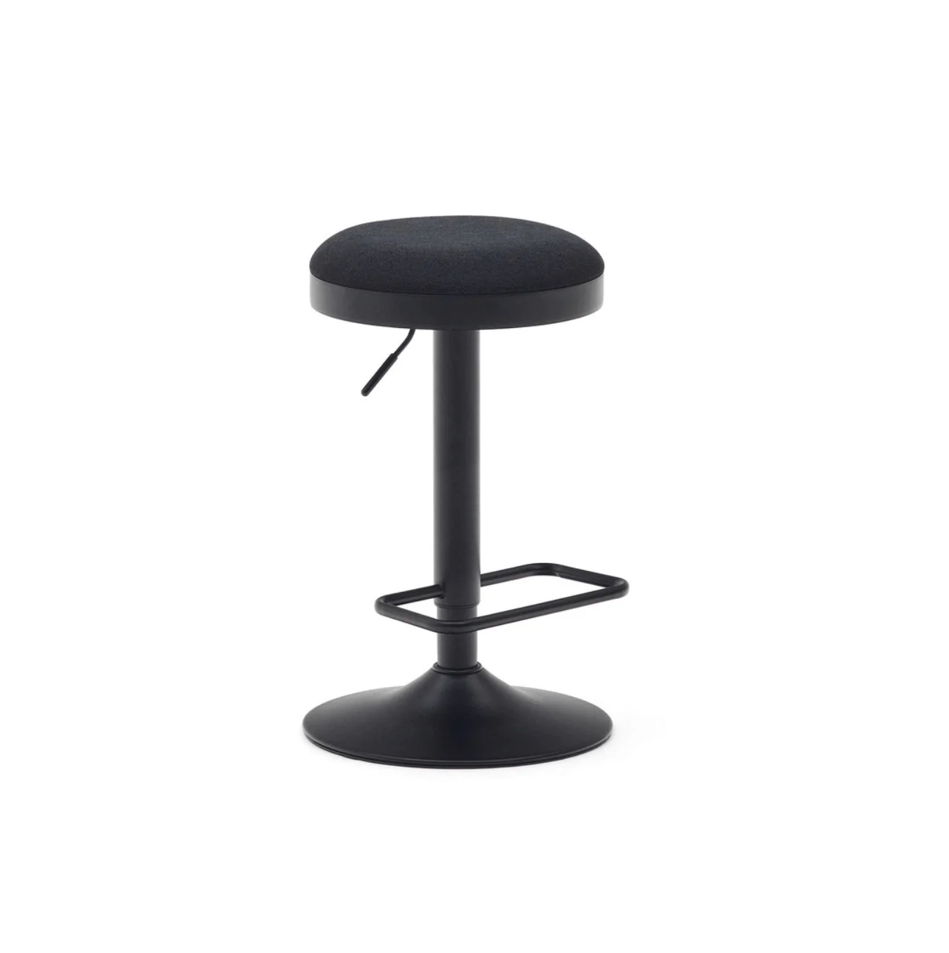 Black Steel Barstool with Upholstered for Kitchen