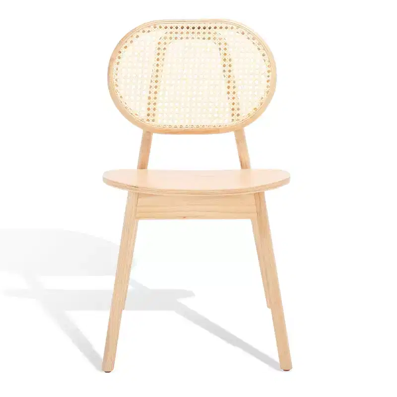 Kristianna Rattan Back Dining Chair (Set of 2) - SFV4127 - Natural - Safavieh Couture