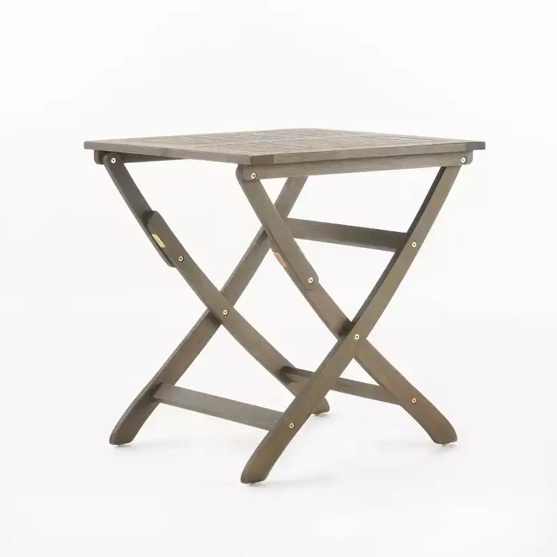 Positano Acacia Wood Foldable Square Bistro Table: Weather-Resistant, Patio Dining - Christopher Knight Home