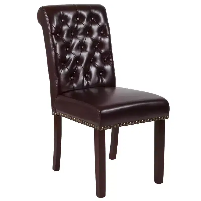 Flash Furniture HERCULES Series Parsons Chair with Rolled Back, Accent Nail Trim