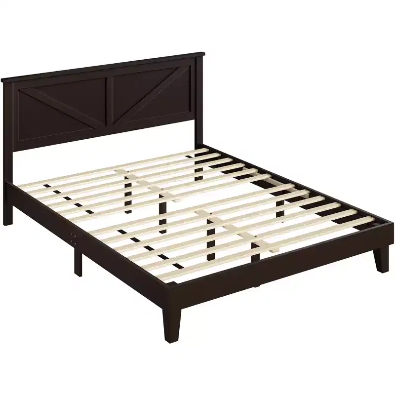 Yaheetech Farmhouse Wooden Bedframe