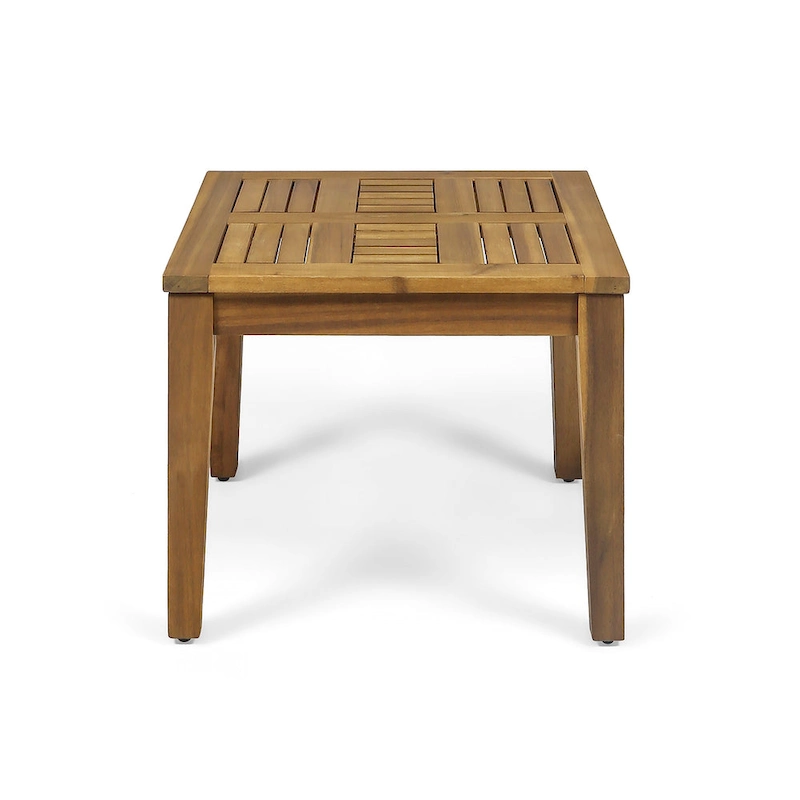 Hampton Wood Side Table in Natural Acacia Wood
