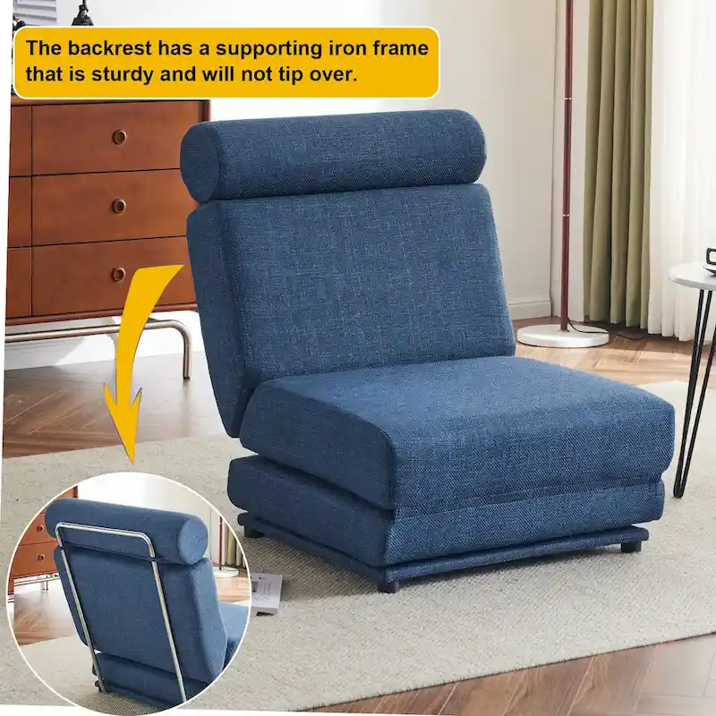 Single Sofa Chair Foldable Single Sofa Bed with Pillow