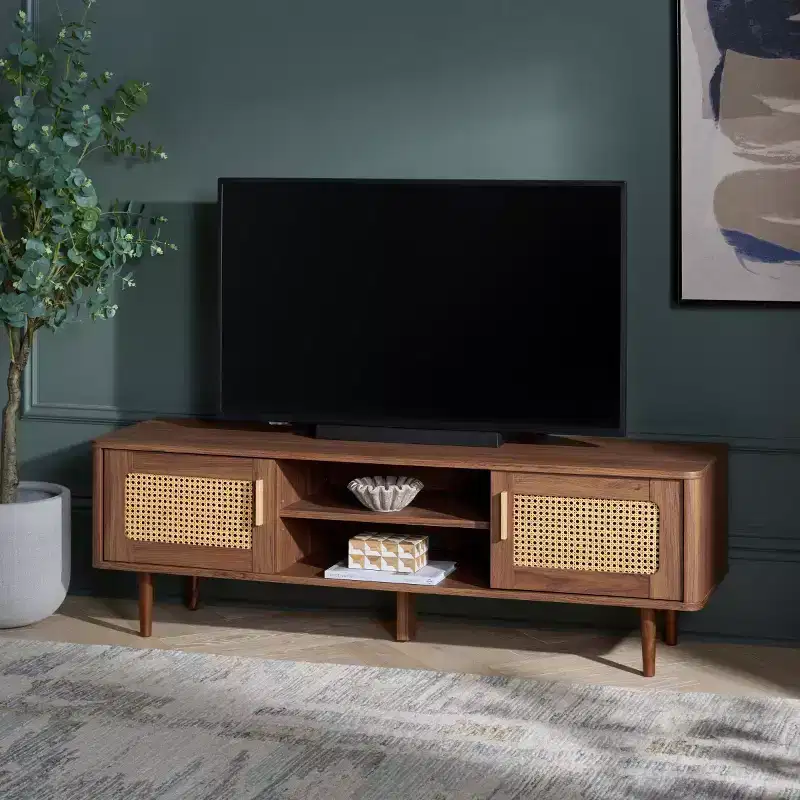 Ders 2 Shelf 2 Door Sideboard/Media - MED3114 - Walnut - Safavieh