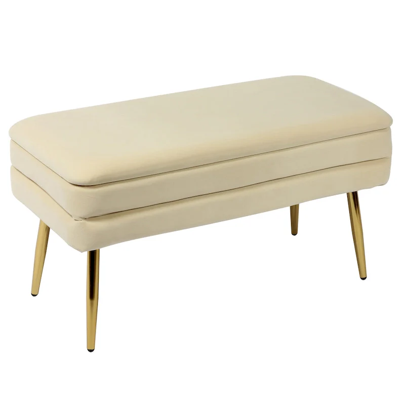 Ziva Cream Storage Bench