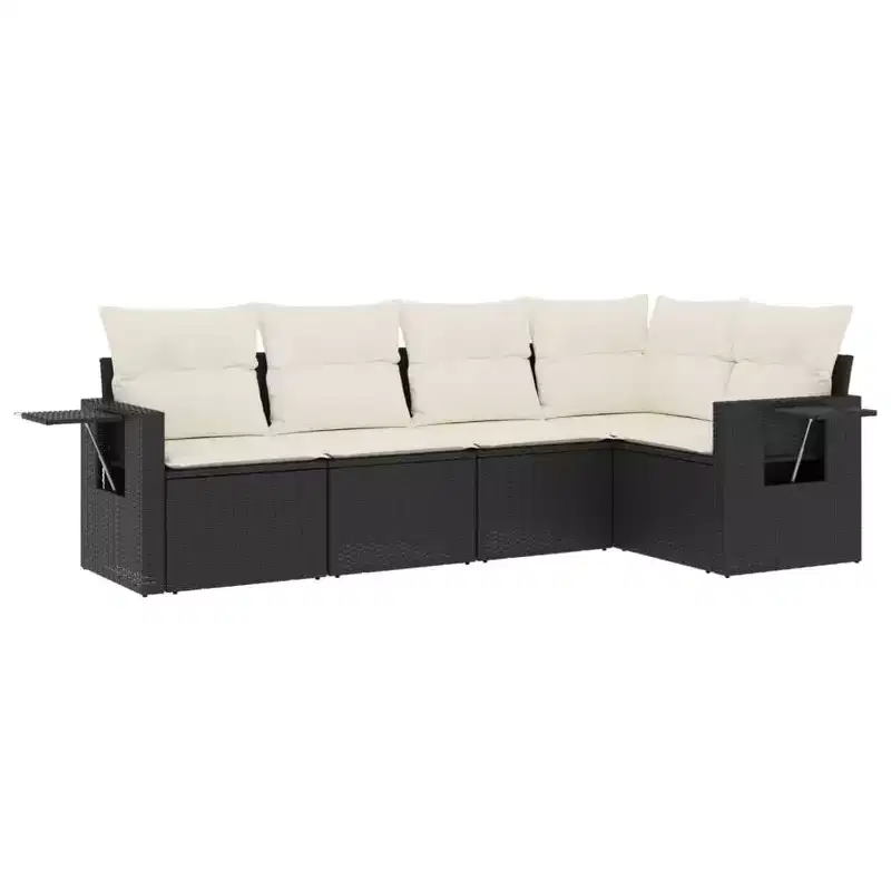 vidaXL Garden Sofa Set PE Rattan Large Adjustable Feet