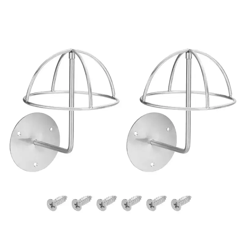 Stainless Steel Anti-Rust Non-Slip Hat Wig Display Stand Rack 2 Pcs