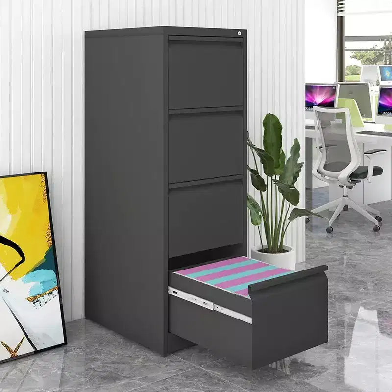 4 Drawer Vertical File Cabinet with Lock, Lockable Metal Storage Cabinet