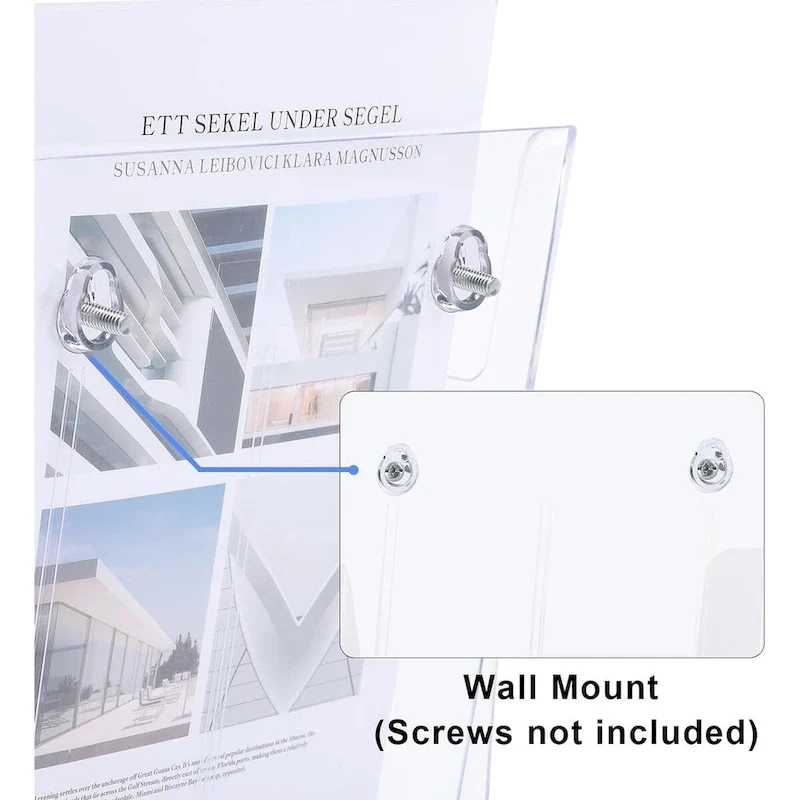 Acrylic Clear Literature Holder & Brochure Display Stand