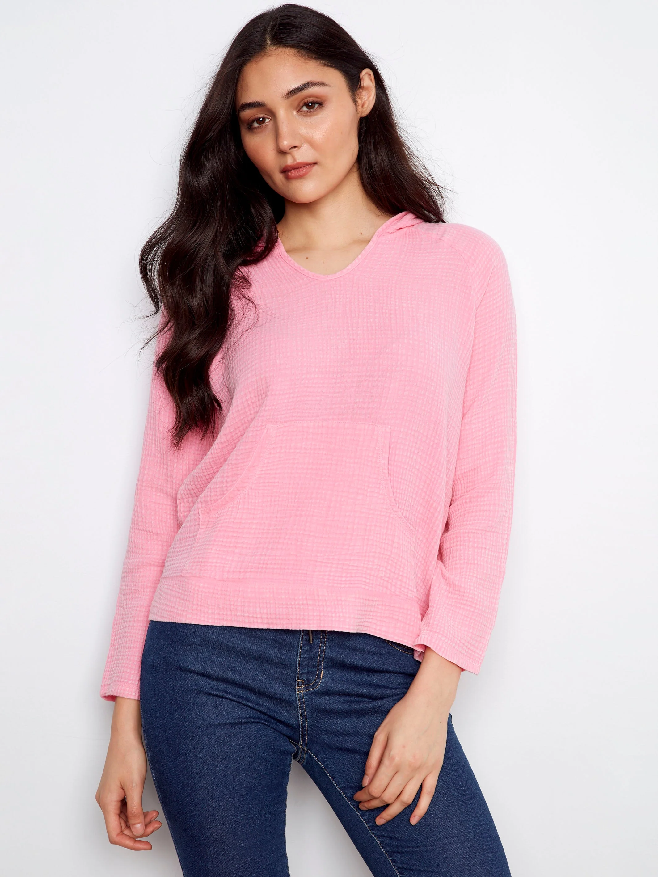 Bubble Cotton Hoodie - Pink