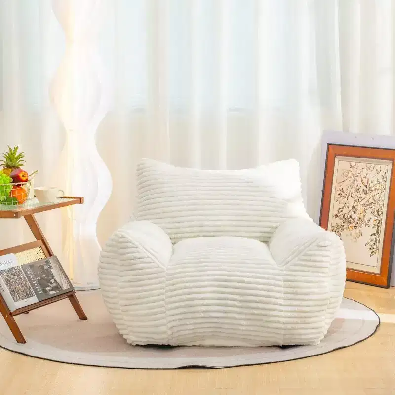 Okak 400LB Capacity Bean Bag Chair,Oversized Corduroy Lounger Beanbag Chair with Armrests,High-Resilience Foam for Adults & Teens