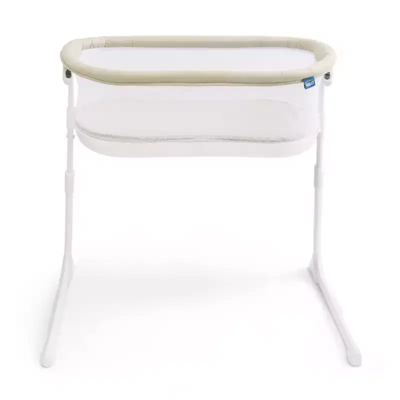 Bassinet Lite - White: Metal Frame, Bedside Sleeper, Includes Mattress/Pad, Maximum Weight Capacity 20 lbs