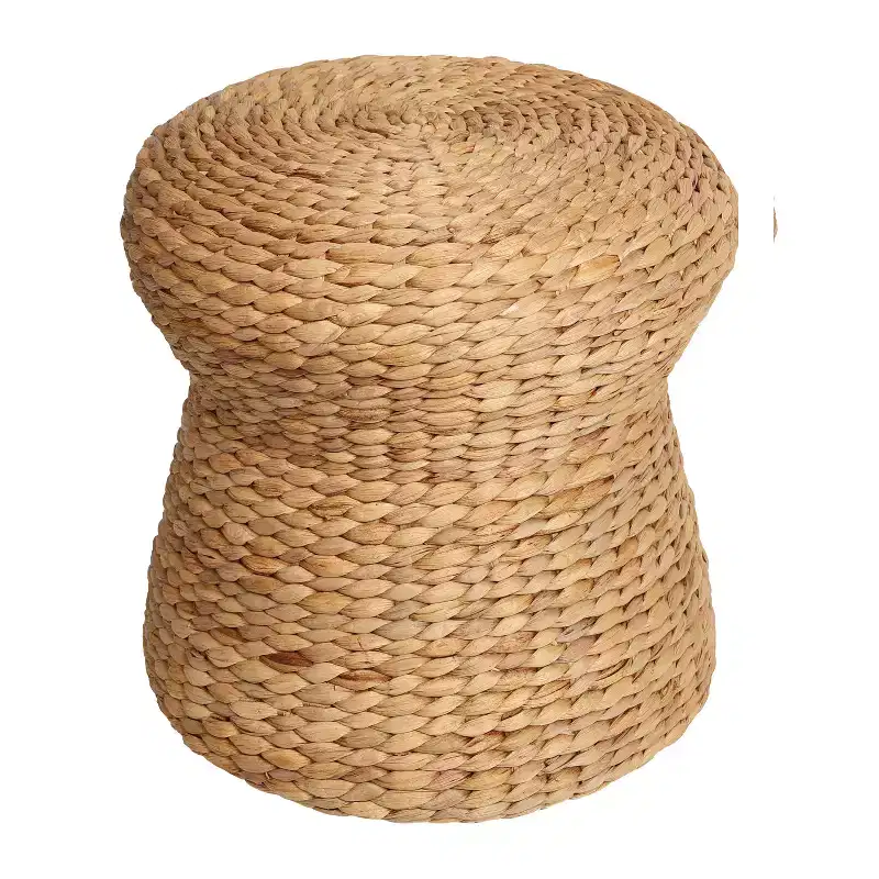 JONATHAN Y Alberto Modern Bohemian Hand-Woven Hyacinth Mushroom Stool
