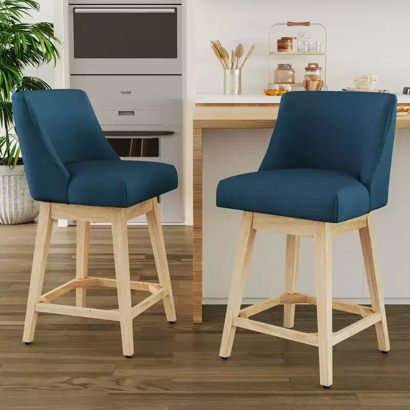 Wood Counter Height Bar Stools Square Foot Rest