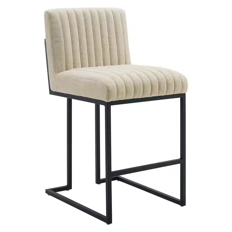 Indulge Channel Tufted Fabric Counter Height Barstool - Modway