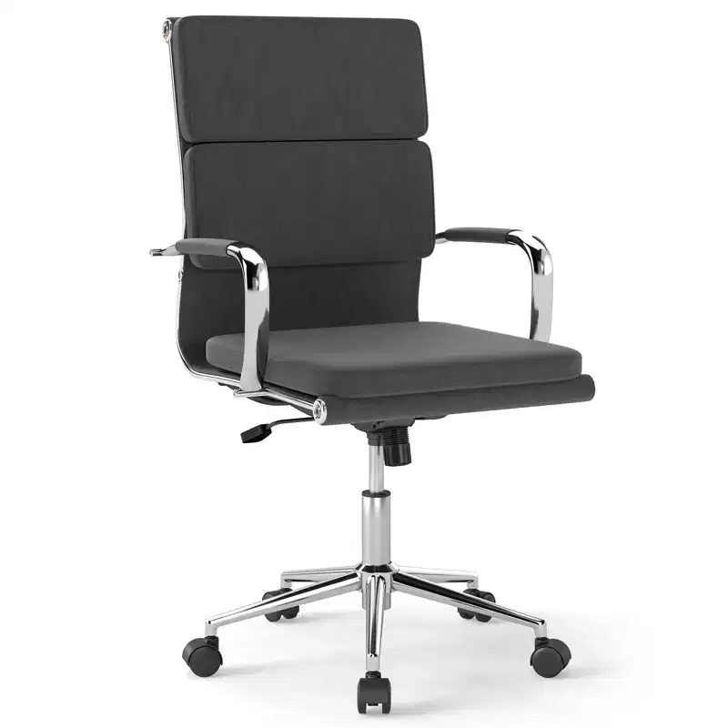 Costway Ergonomic Office Desk Chair w/Rocking Backrest Height-adjustable Padded Seat