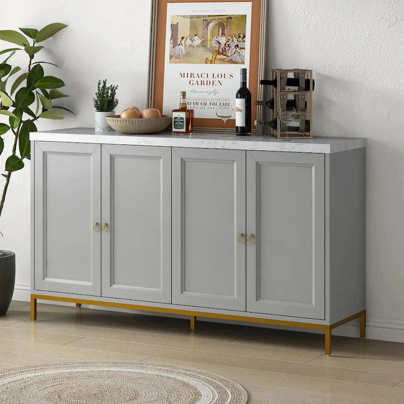 59 Sideboard Buffet Cabinet with Adjustable Shelf