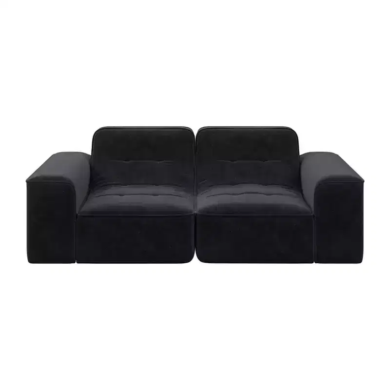83.6 Modular Sectional 3-Seater Sofa with Tufted Design,Modern Sparkling Chenille Sofa,Deep Seat Couch for Living Room,Apartment, Office,Studio