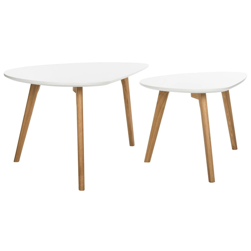 SAFAVIEH Vikki Double White Coffee Table - 47.2 x 23.6 x 17.7 - 47Wx24Dx18H