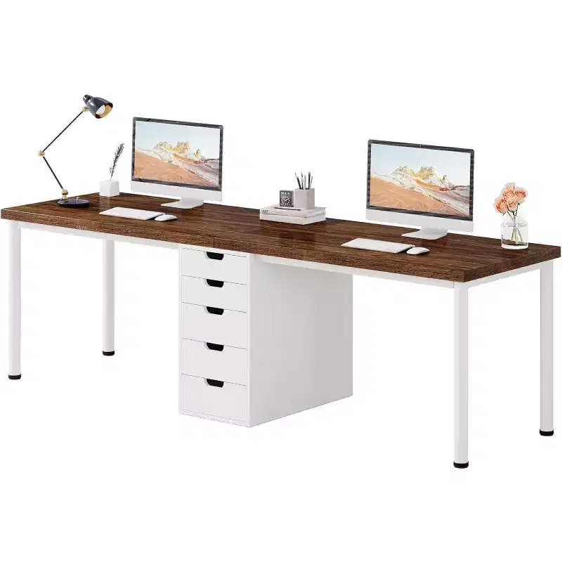 78.74 Inches Desk with 5 Drawers