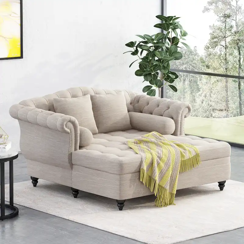 Tufted Double Chaise Lounge 62.5