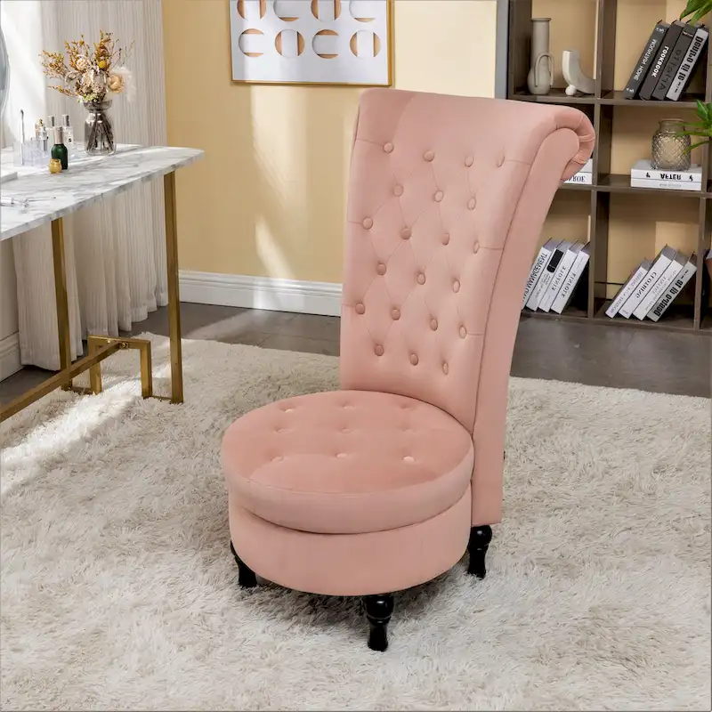 Gosser 20 Wide Velvet High Back Vanity Chair