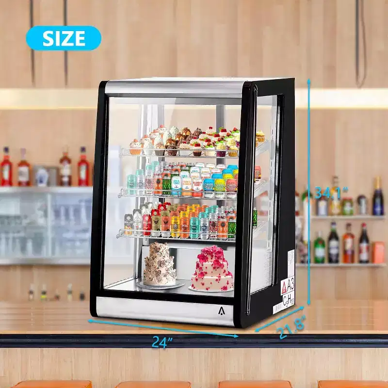 Garvee 5.2 Cu.Ft Refrigerated Display Case Commercial Countertop Refrigerator With LED Light