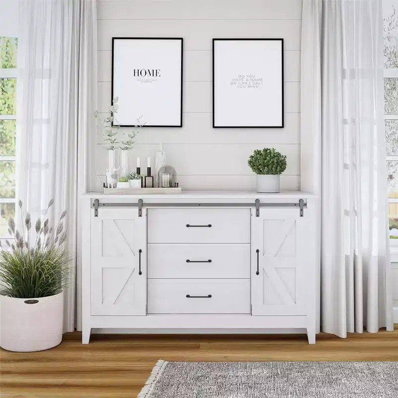 RealRooms Alton Farmhouse 3 Drawer/2 Door Dresser