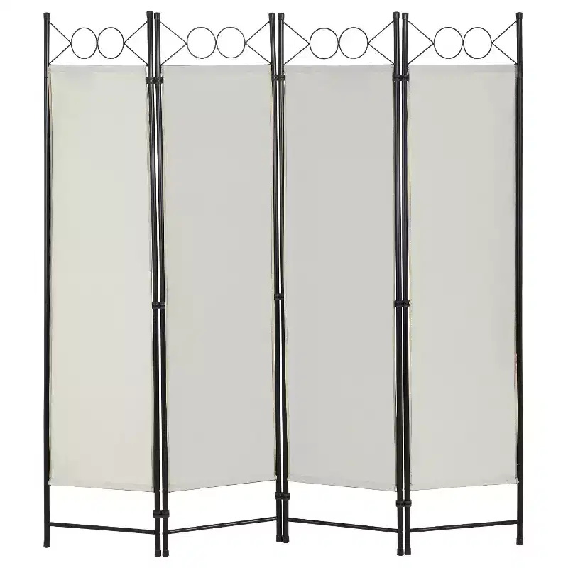 Room Divider 4 Panel Folding Privacy Screen 5.6FT Freestanding Partition Wall Divider