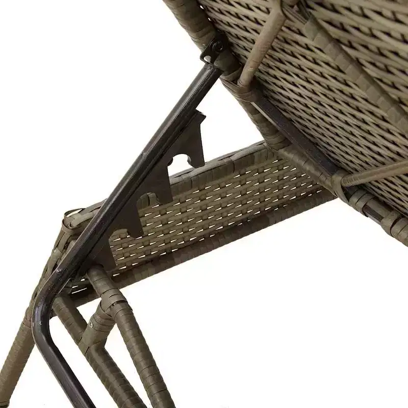 vidaXL Patio Sun Lounger PE rattan Extra Long Adjustable Footrests
