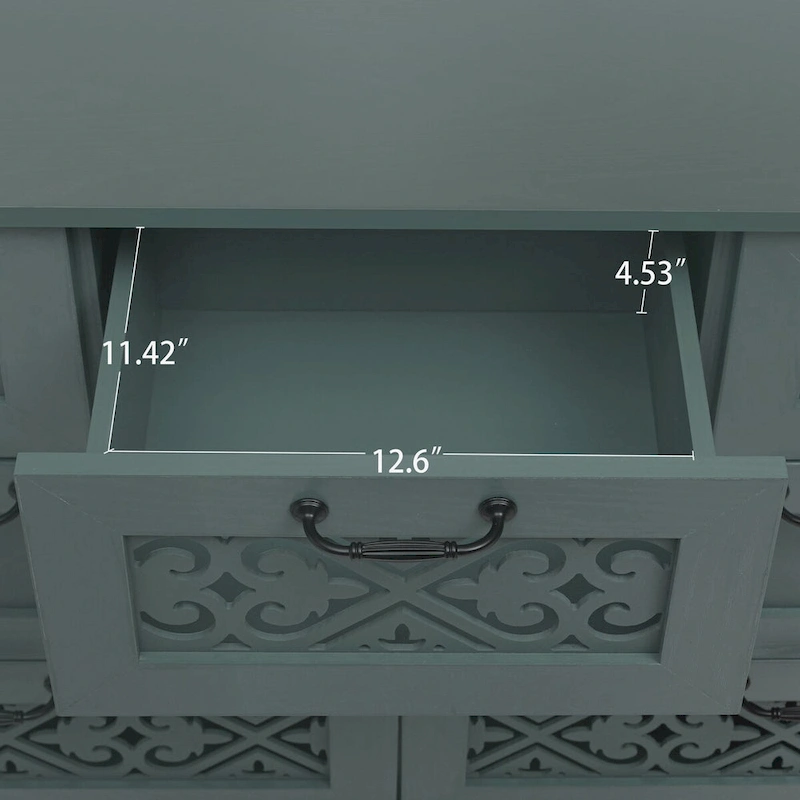 7 Drawer Cabinet,With Black Metal Handle