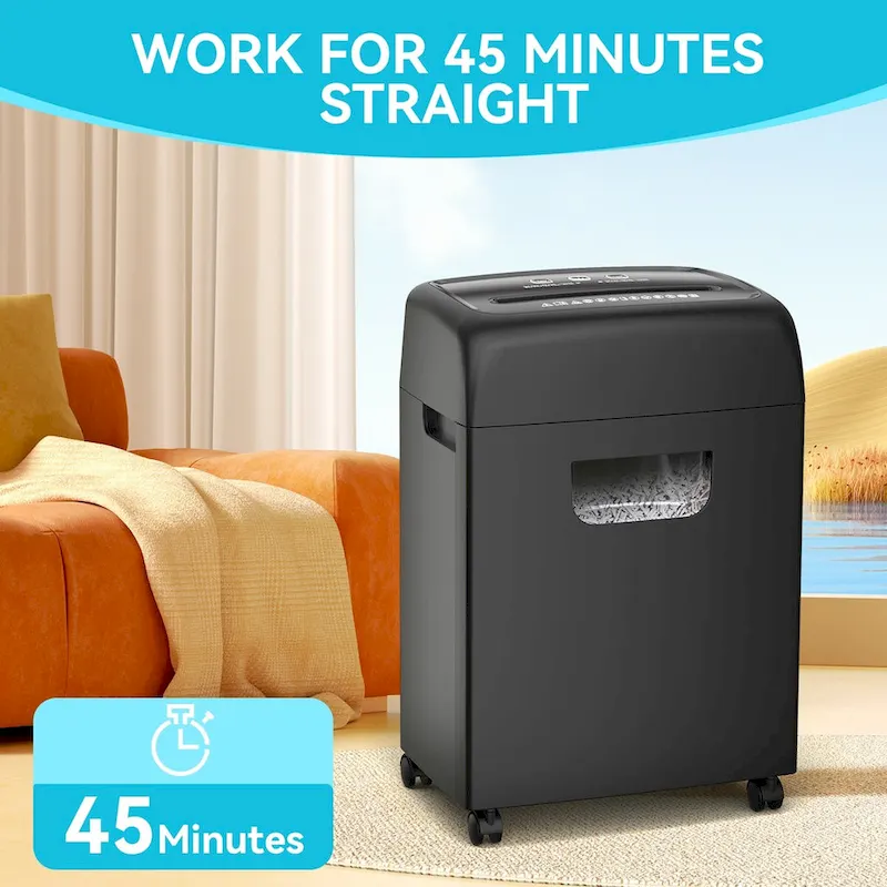 Mobile Paper Cutter Paper Shredder Cross Cut Low Noise Large Capacity