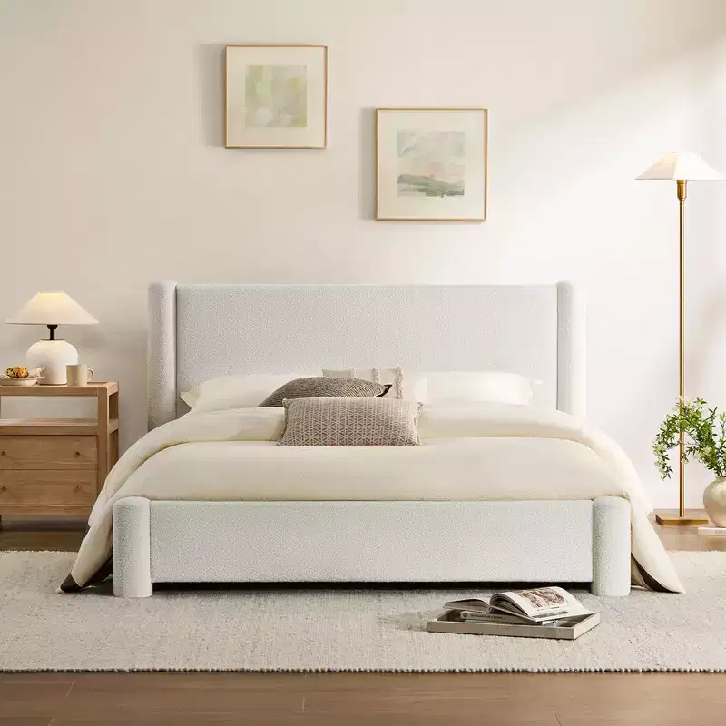 Fully Upholstered Platform Bed Frame