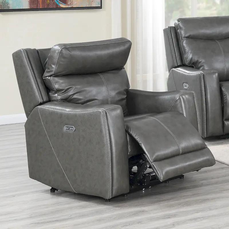 Steve Silver Newport Power 3-Piece Top Grain Leather Reclining Upholstery Set