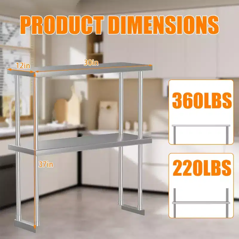 Stainless Steel Overshelf