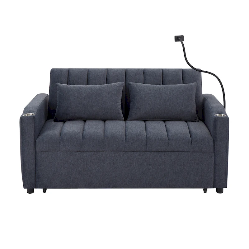 MERAX Convertible Loveseat Sofa, Pull Out Sofa Bed