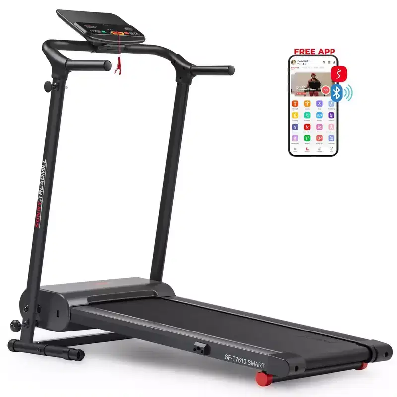 Sunny Health & Fitness Easy Assembly Non-Powered Folding Treadmill