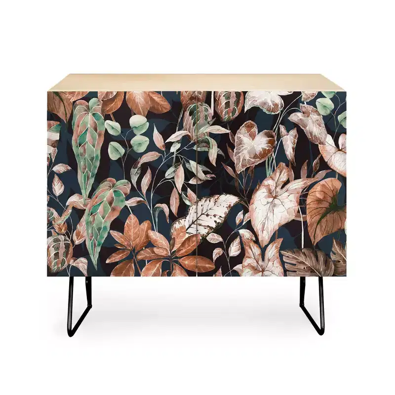 Lush Vintage Dark Jungle Credenza