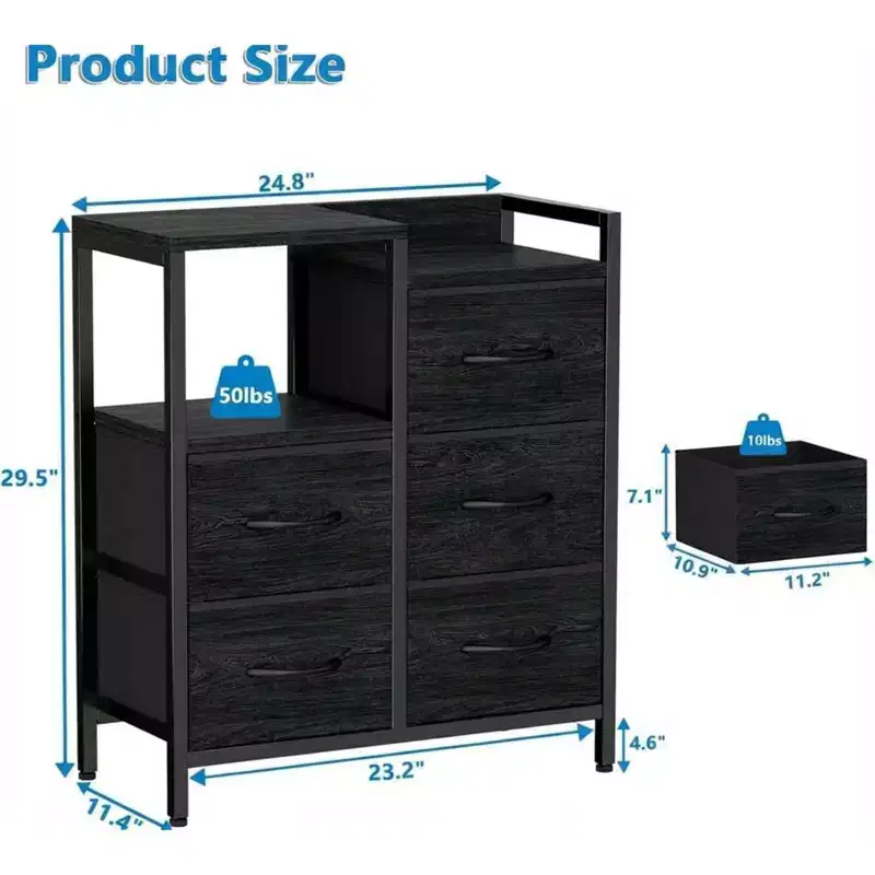 5-layer movable filing cabinet with open storage shelves, a filing cabinet for home office organization, office storage organizer