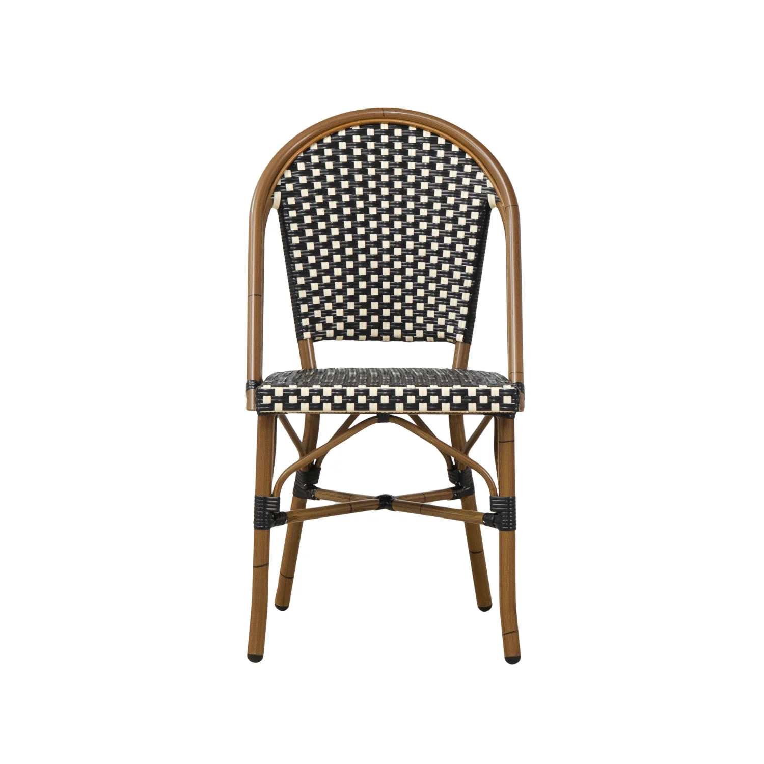 Modern Aluminum Outdoor Dining Chair with Woven, Stackable - Kitchen