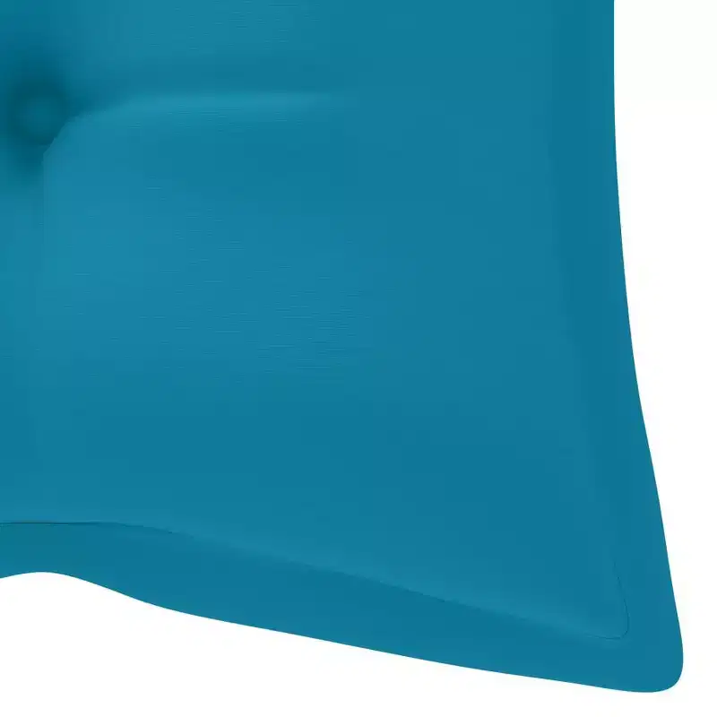 vidaXL Garden Bench Light Blue Cushion Bamboo, Polyester 46.5 in