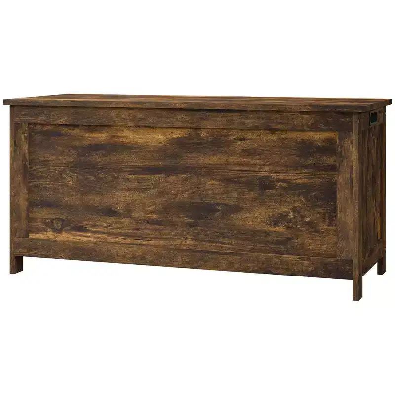 39.4 Storage Trunk w/ 2 Safety Hingesen Storage Bench w/ Side Handles, Storage Chest for Playroom