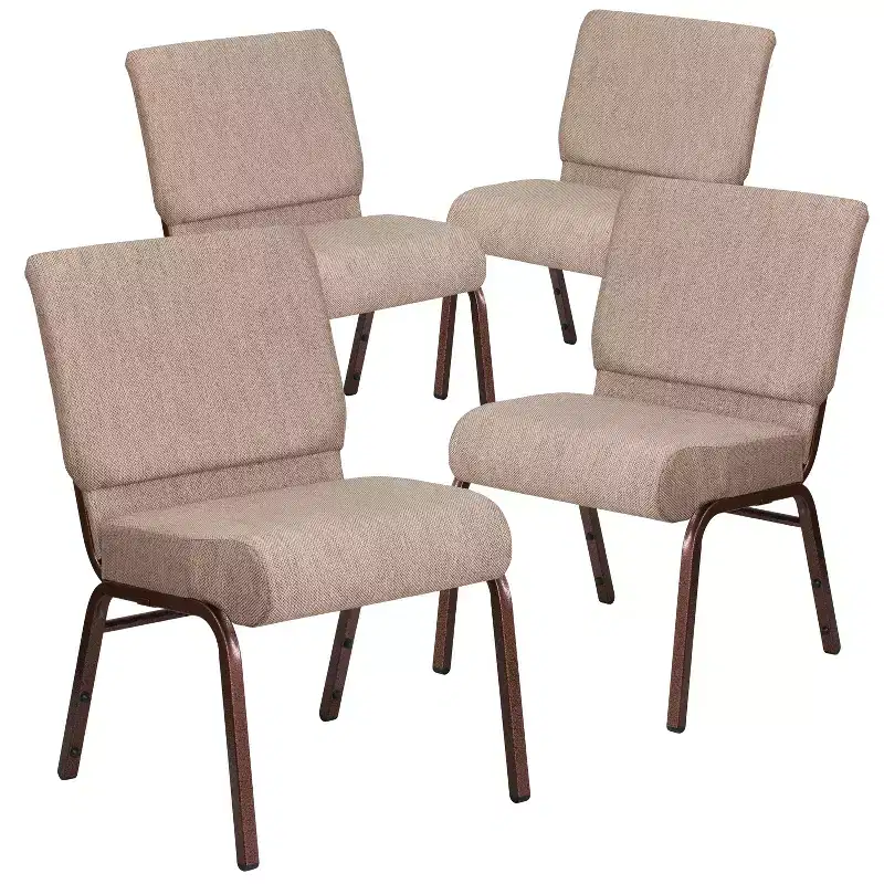 4 Pack 21''W Stacking Church Chair