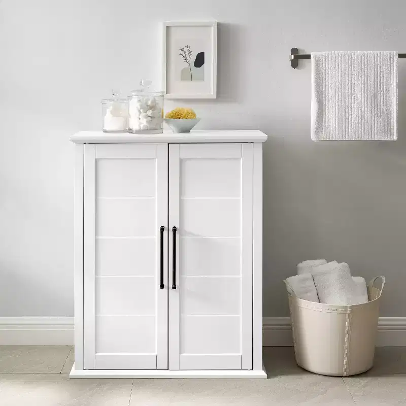 Bartlett Stackable Storage Pantry White - : Coastal Style, 3 Adjustable Shelves, MDF Wood Veneer, Anti-Tip Hardware