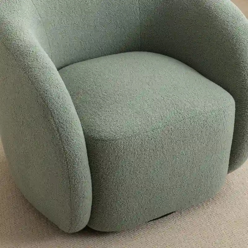 SEYNAR Modern Glam Upholstered 360 Degree Swivel Accent Armchair