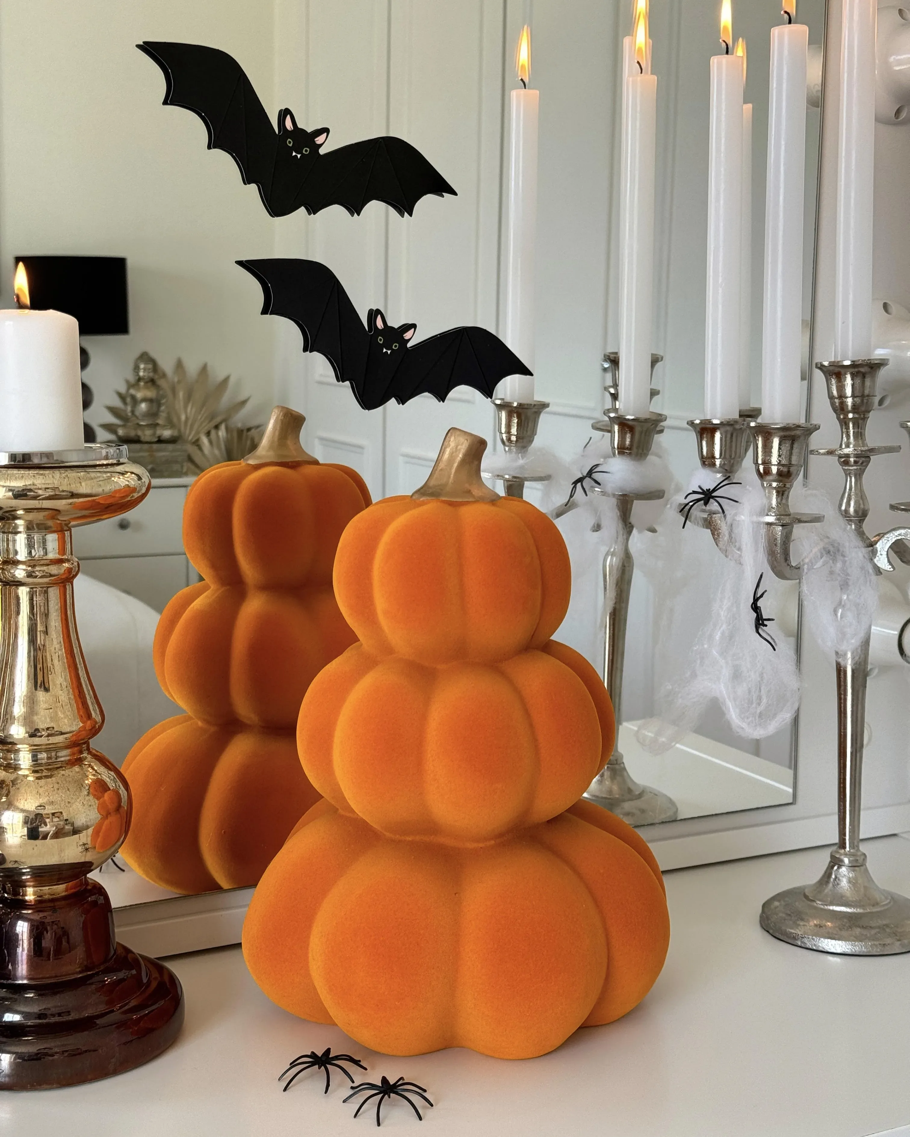 Accessorio decorativo Zucca Velluto Arancione