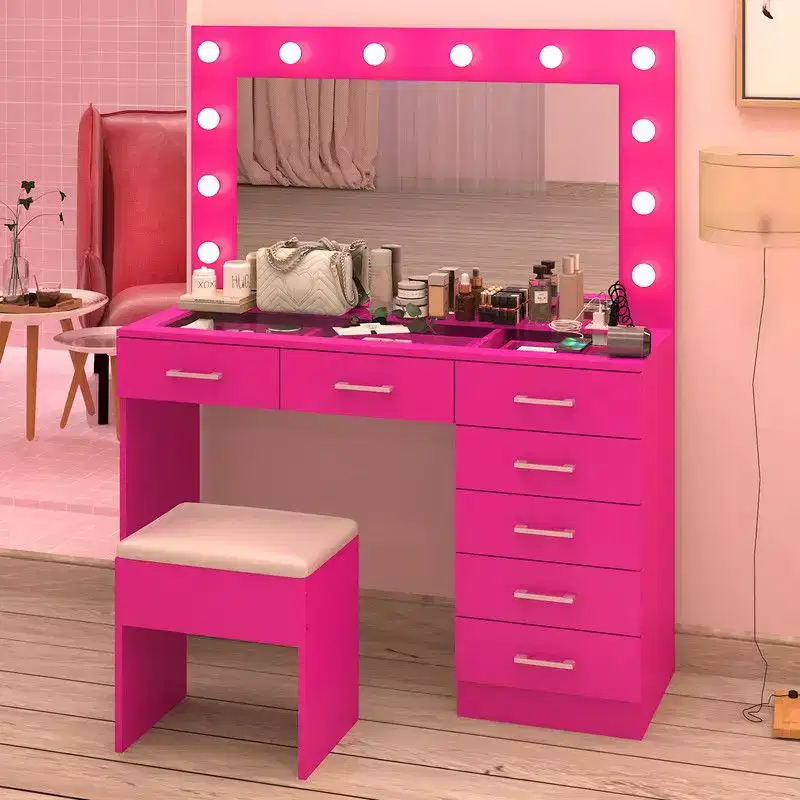Pink Vanity Desk Set