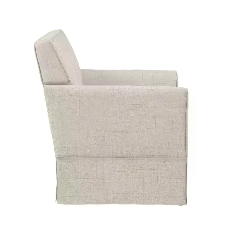 Slipcover Accent Armchair – Track Arm, Skirted Base, Removable Cushion